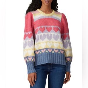Loveshackfancy heart multicolor sweater S